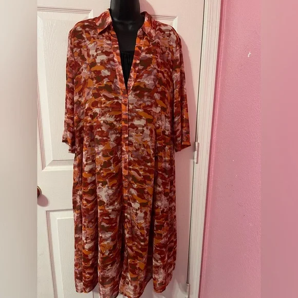 Cato | Dresses | Cato Womens Brown And Orange Pullover Midi Sheer Dress With 34 Sleeve Size L | Poshmark Cato | Dresses | Cato Womens Brown And Orange Pullover Midi Sheer Dress With 34 Sleeve Size L | Poshmark